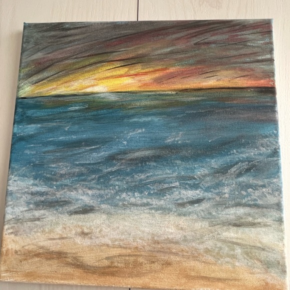 Hand Made, 12In x 12 In Acrylic paint, - Picture 1 of 6